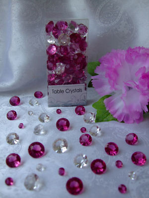 lady0510 Wedding CRYSTALS Burgundy Clear Mix Table Decorations