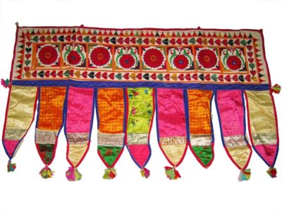 Ethnic Kutch Floral Hand Stich Emb Toran Door Valance Price 1749