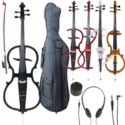 Cecilio Ebony Electric Silent Cello 4/4 Full Size | eBay