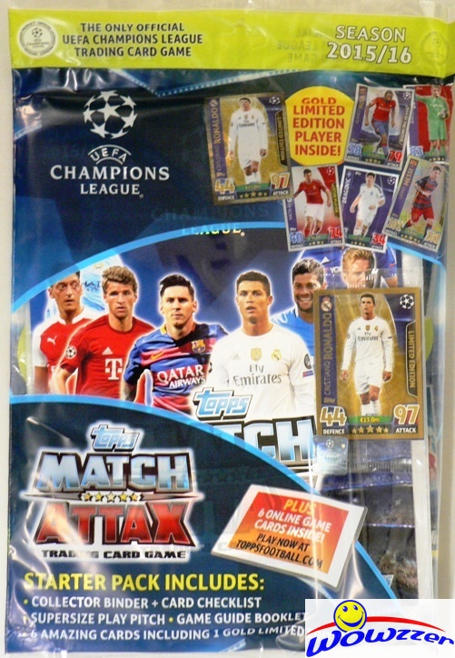2015/2016 Topps Match Attax Champions League STARTER KitBinder,Cards