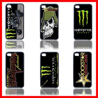 Hard Cases  Iphone on Black Apple Iphone 4 4s Hard Case Monster Energy Rockstar Protector  6