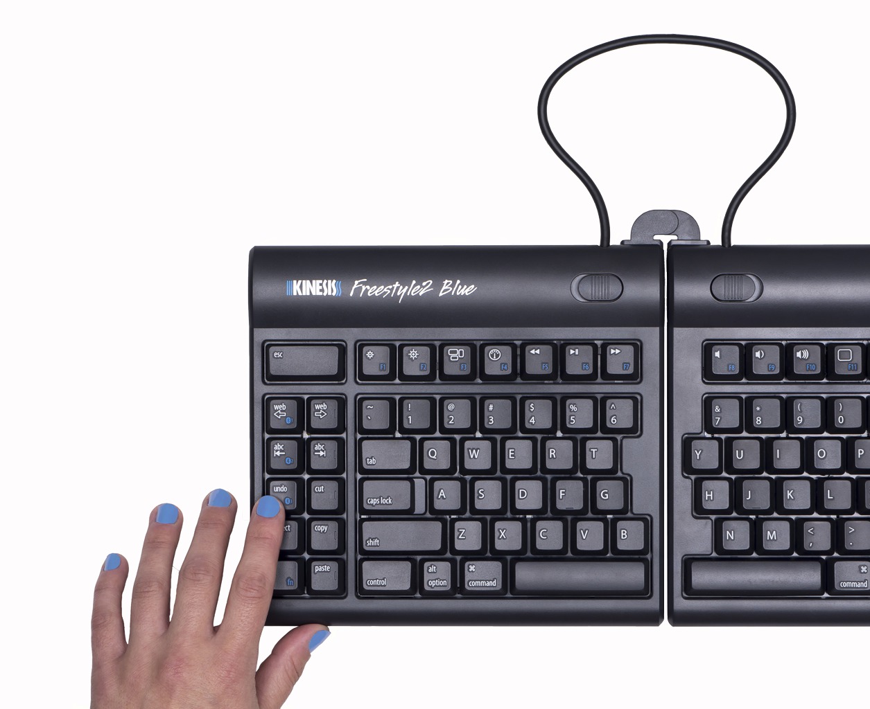 Kinesis Freestyle2 Multichannel Bluetooth Keyboard for Mac with 20