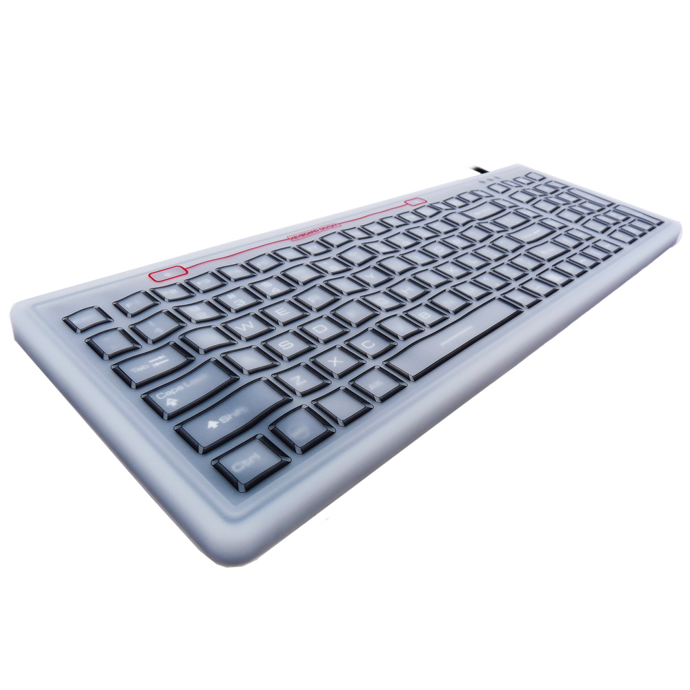 Waterproof IP68 Silicone Full Size LED Backlit Membrane Keyboard JH