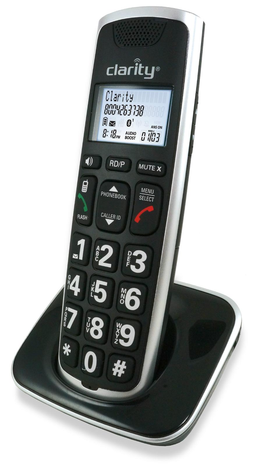 Clarity Amplified Bluetooth® Cordless Phone Expandable Handset for