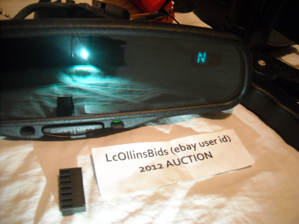 Factory Lincoln Auto Dimming Inside Rear View Mirror (*8 pin) Compass eBay
