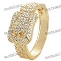 Elegant Zinc Alloy + Imitation Diamond Bracelet - Gold