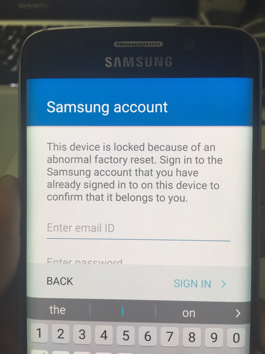 Image result for Samsung Account lock