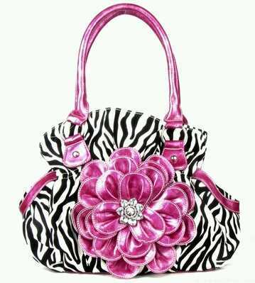 pink zebra purse