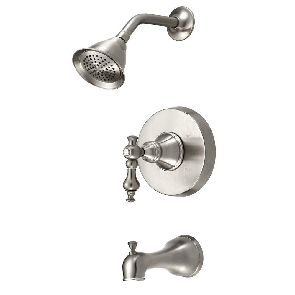 Pegasus F1325709BNV Cottage Tub and Shower Single Handle Faucet Brushed