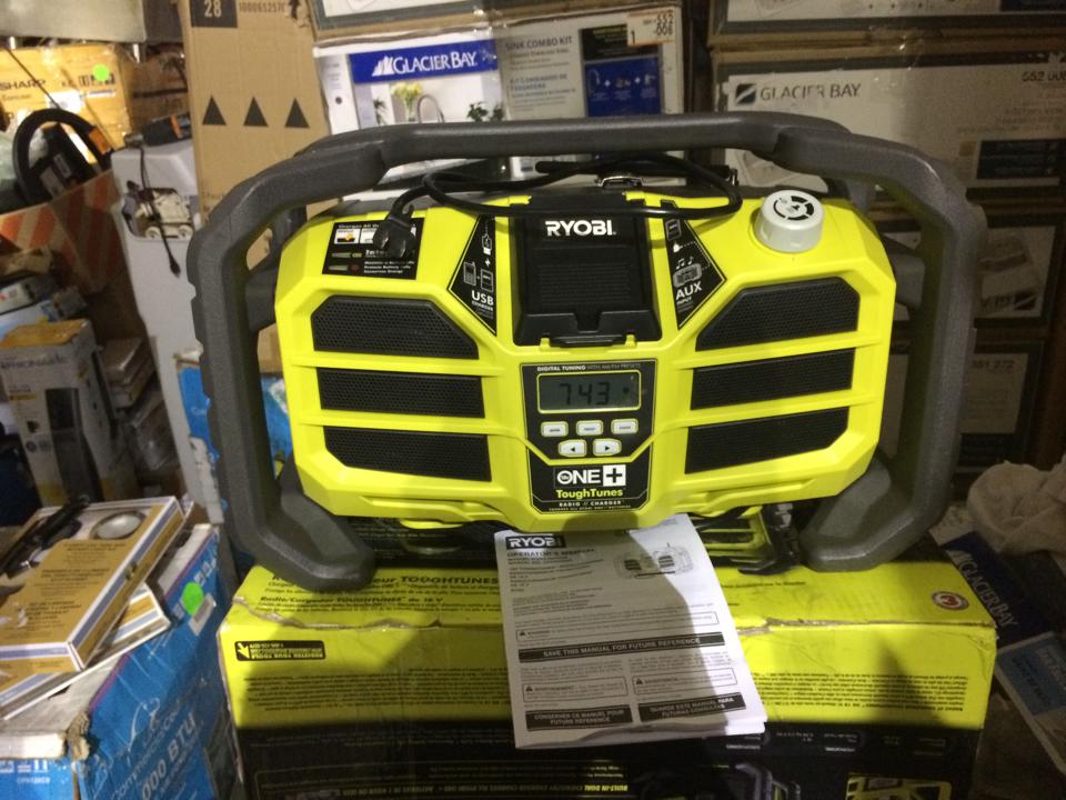 Ryobi P745 18Volt ToughTunes Radio/Charger PPP check, Avi Depot=Much