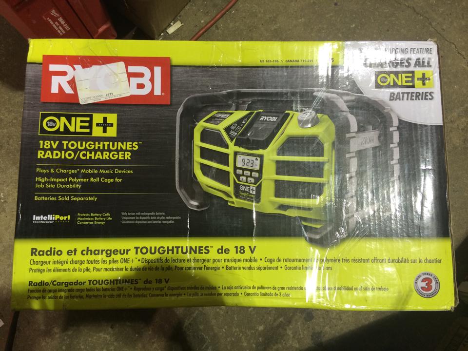 Ryobi P745 18Volt ToughTunes Radio/Charger PPP check, Avi Depot=Much