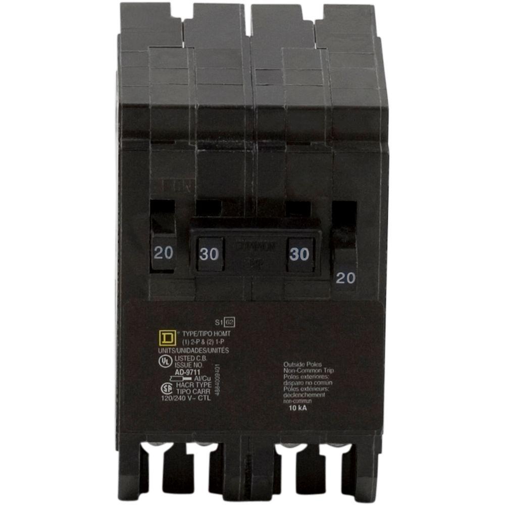 Square D HOMT2020230CP Homeline 220Amp 130Amp TwoPole Quad Circuit