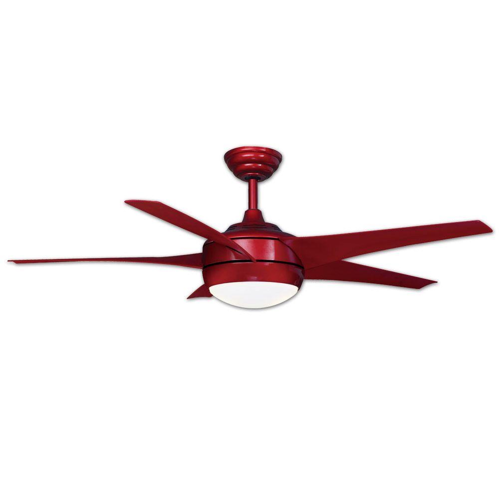 Hampton Bay 66266 Windward IV 52 in. Red Ceiling Fan PPPWAE , Avi Depot