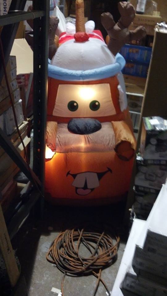 Gemmy 85212 Christmas 5 ft. Airblown Lighted Mater with Reindeer Hat