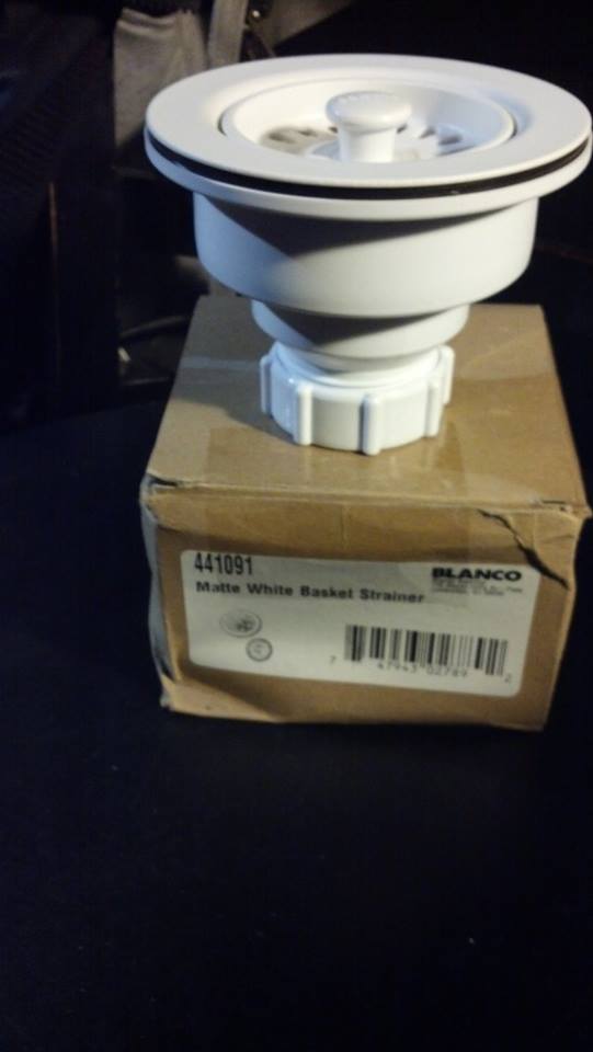 Blanco 441091 Decorative Basket Waste Strainer in White PPP DONE, Avi