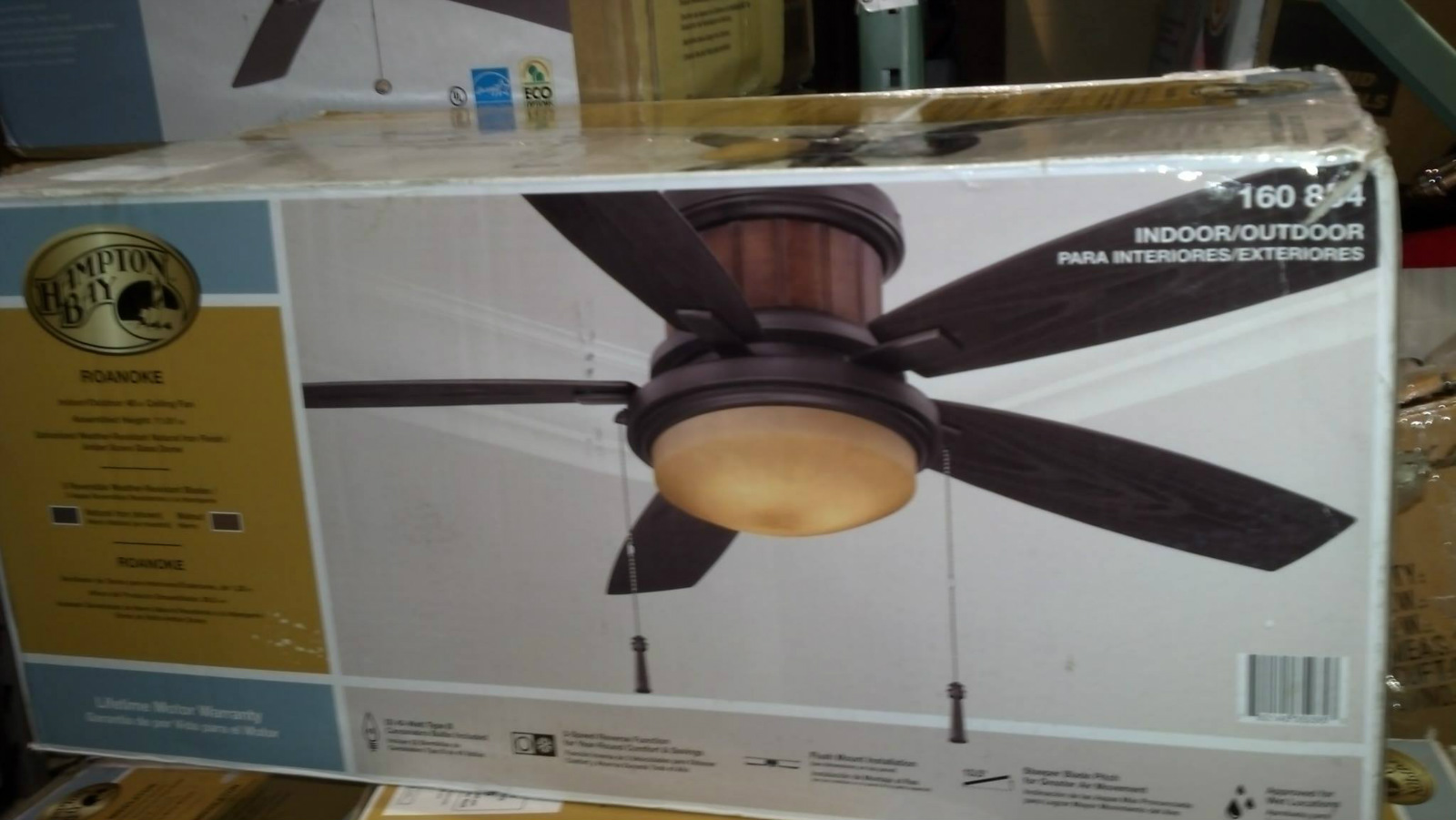 Hampton Bay Yg216 Ni Roanoke 48 In Indooroutdoor Natural Iron Ceiling Fan Pppaeb Avi Depot