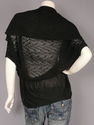Black Bolero Shrug Shawl Collar Crochet Cardigan M