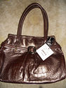 B Makowsky WAVERLY Medium Satchel in Cocoa NEW wit