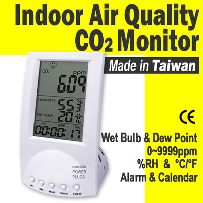 Desktop Temperature Display on Desktop Indoor Air Quality Monitor Temperature Rh Humidity Co2 Made In