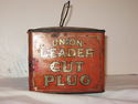  UNION LEADER CUT PLUG TOBACCO TIN/ LUNCH PAIL