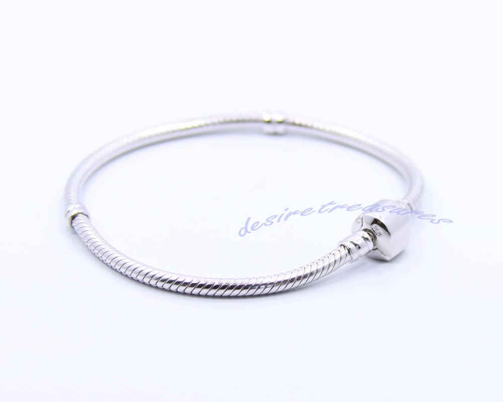 7.25" Solid 925 Sterling Silver Designer Inspired LOVE Bracelet Fits European Beads, www