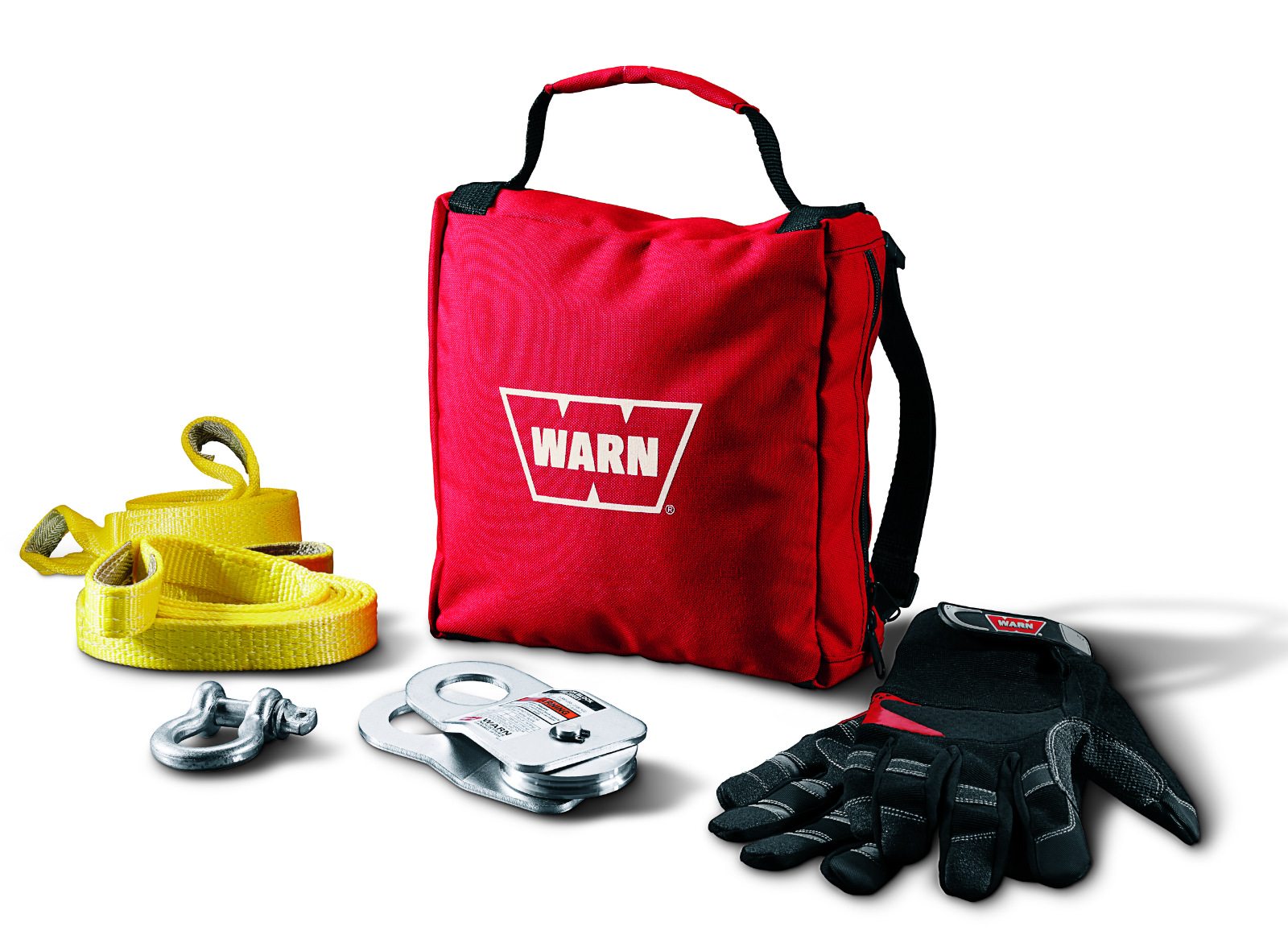 Warn 88915 Winch Rigging Kit w/ Bag/Gloves/DShackles/Snatch Block/Straps