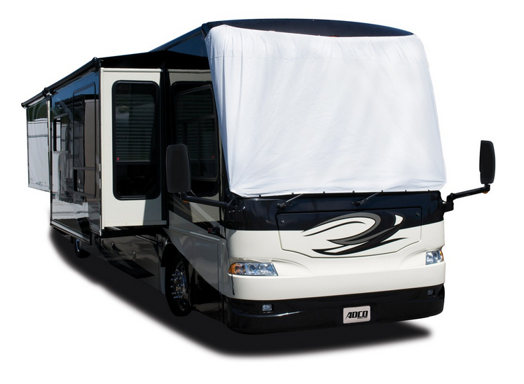 Adco 2600 DuPont Tyvek RV NoDrill Class A Motorhome Windshield Cover