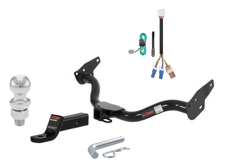 Curt Class 3 Trailer Hitch Tow Package w/ 17/8" Ball dia. for Nissan