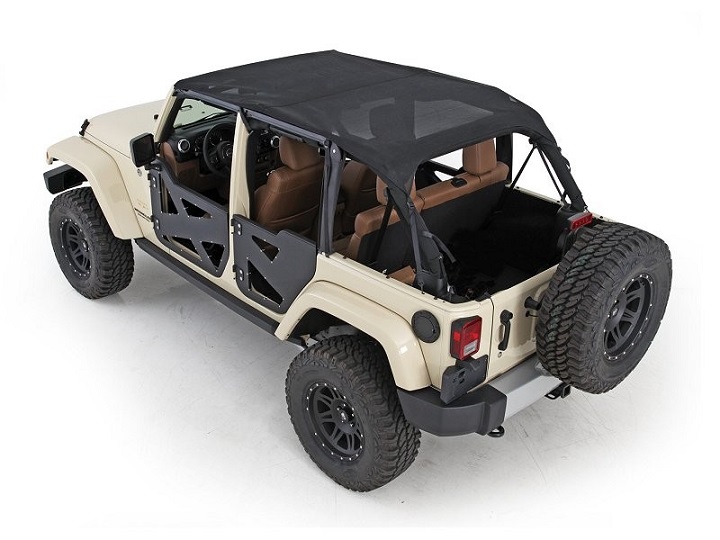 Smittybilt 94600 Black Extended Mesh Bikini Top for Jeep ...