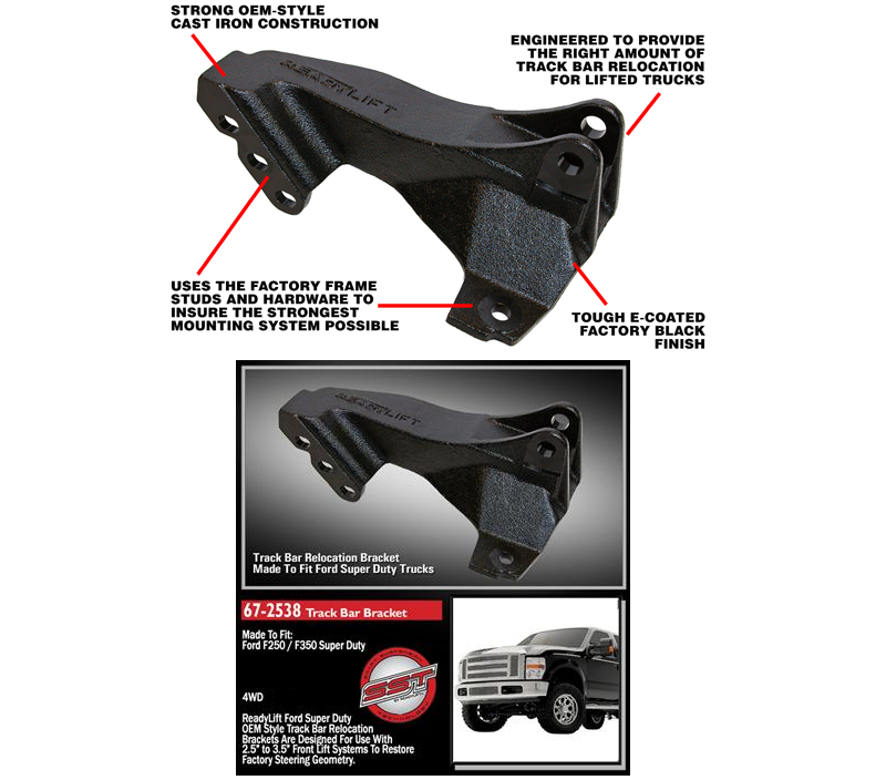 ReadyLIFT 672538 Track Bar Bracket for F250/F350/F450/F550 Super Duty 4WD