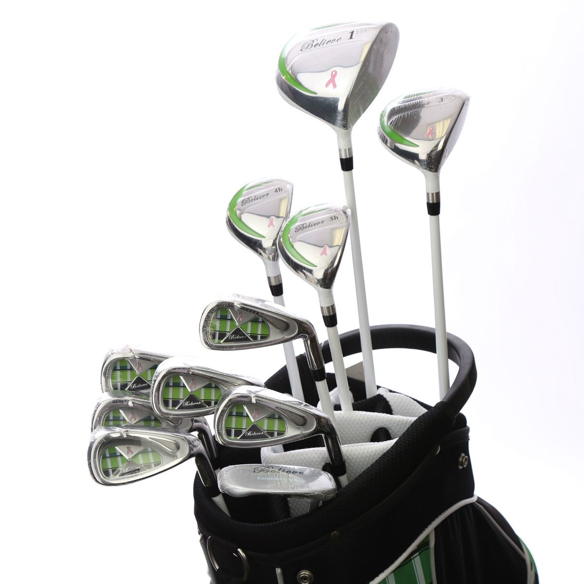 Brand New Women's Ladies Founders Club Believe Complete Golf Club Set