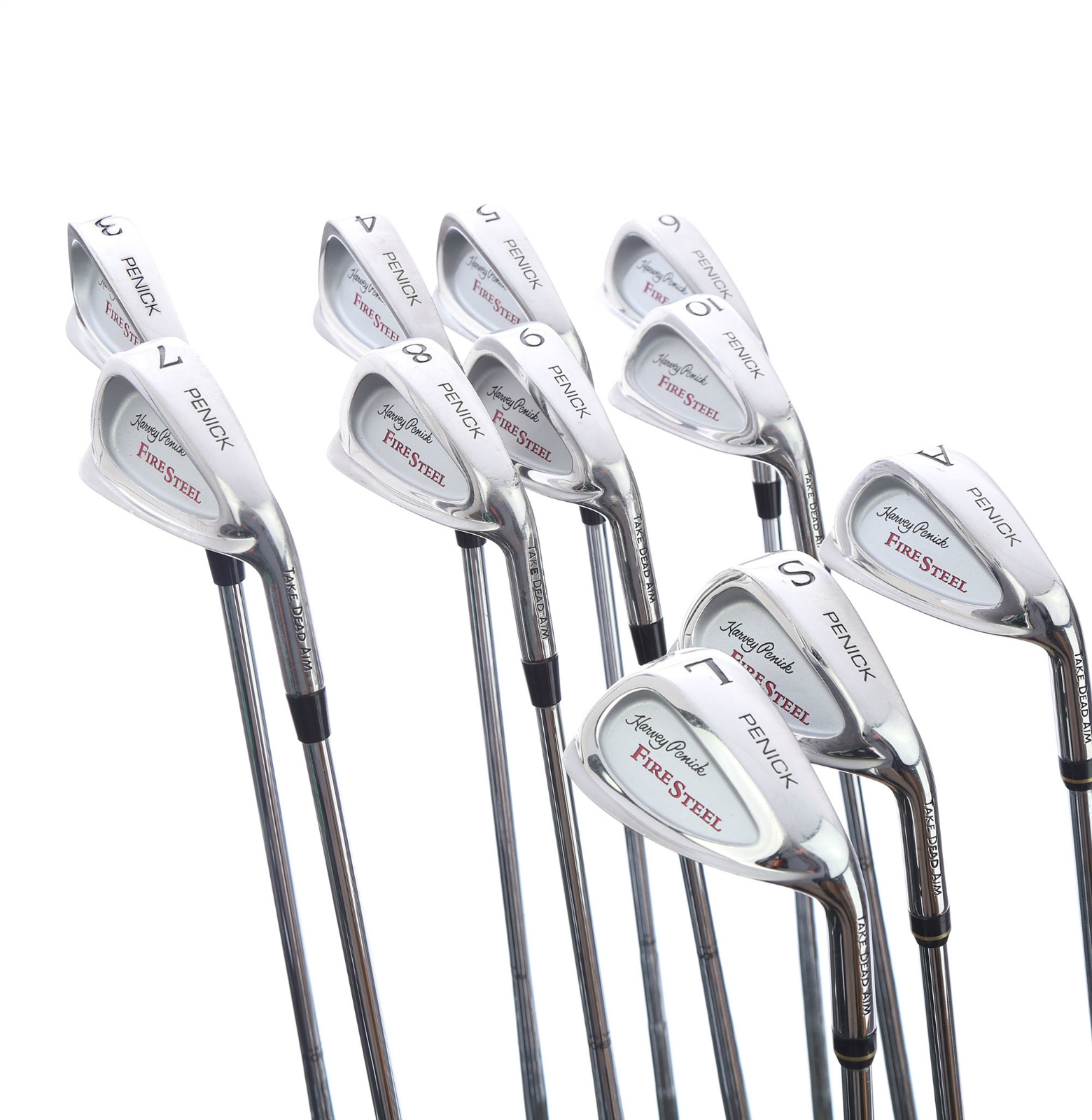 Harvey Penick Fire Steel Iron Set 3-sw Aw Lw Regular True Temper Steel 