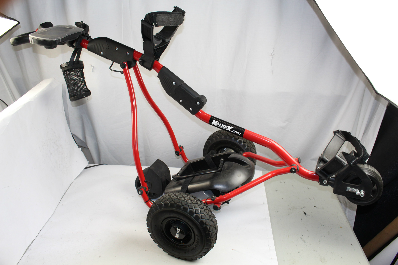 Kolnex Electric Golf Caddy TXR 362 Remote Air Tires Red Golf Push Cart