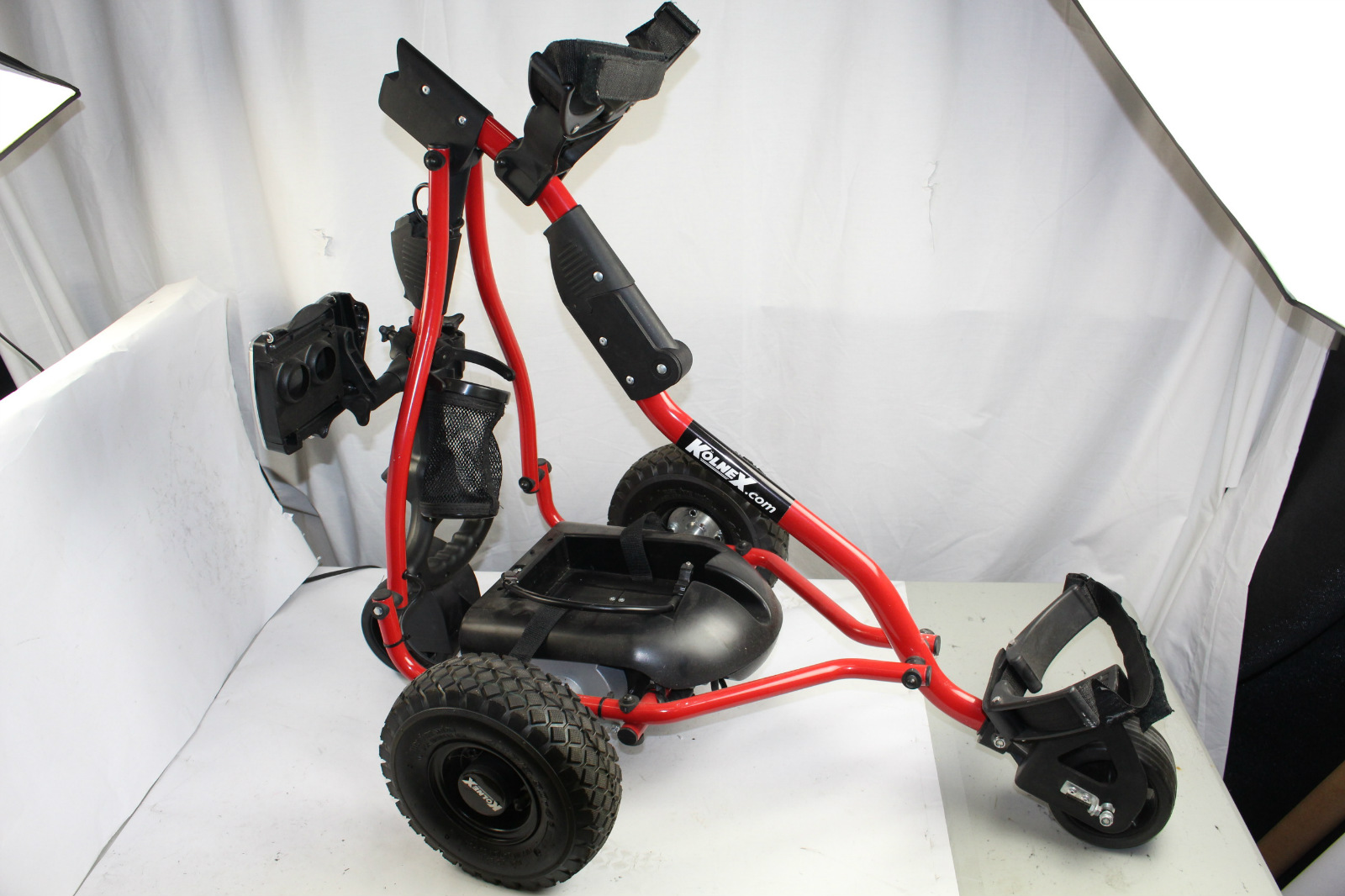 Kolnex Electric Golf Caddy TXR 362 Remote Air Tires Red Golf Push Cart