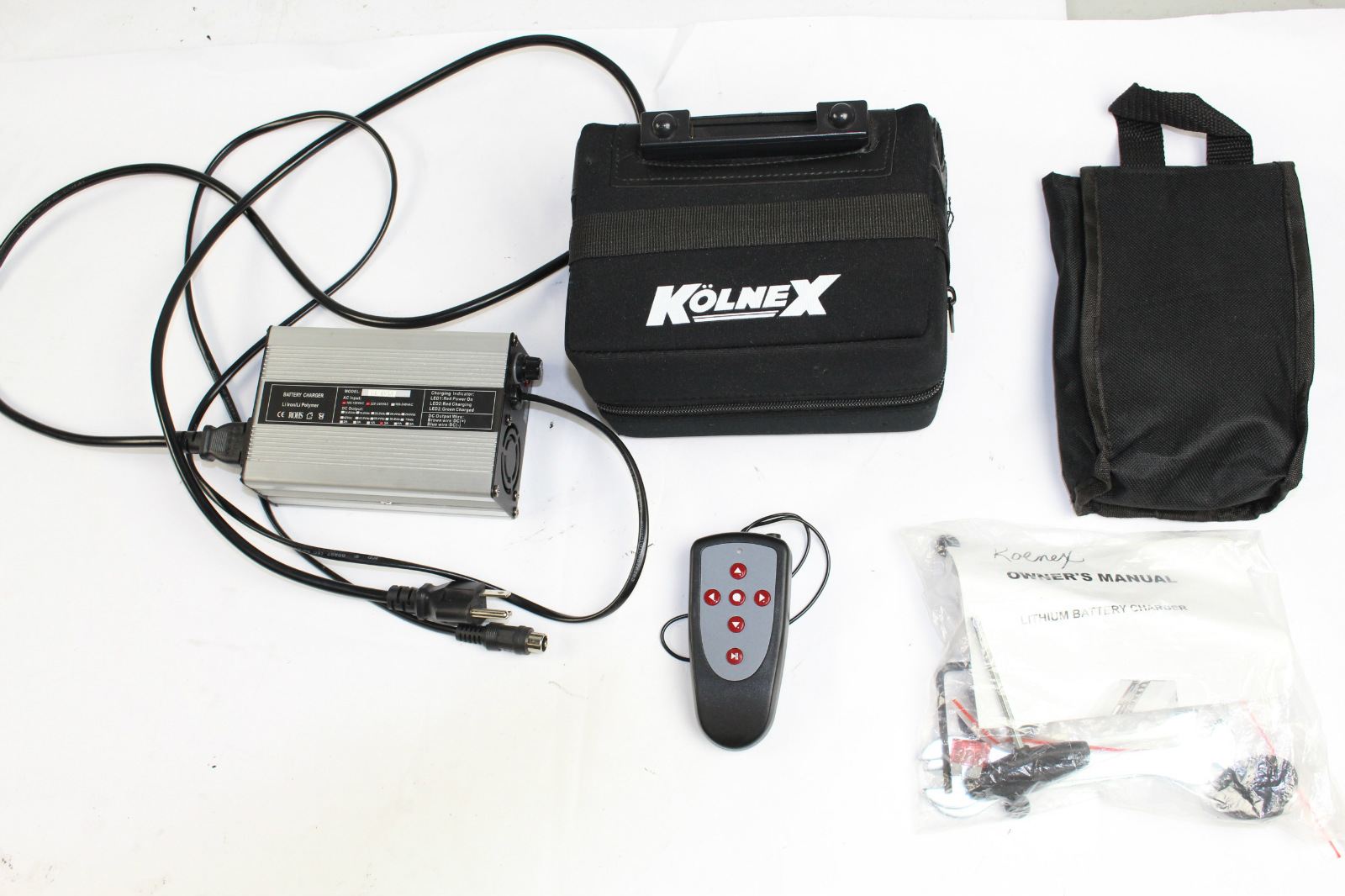 Kolnex Electric Golf Caddy TXR 362 Remote Air Tires Red Golf Push Cart