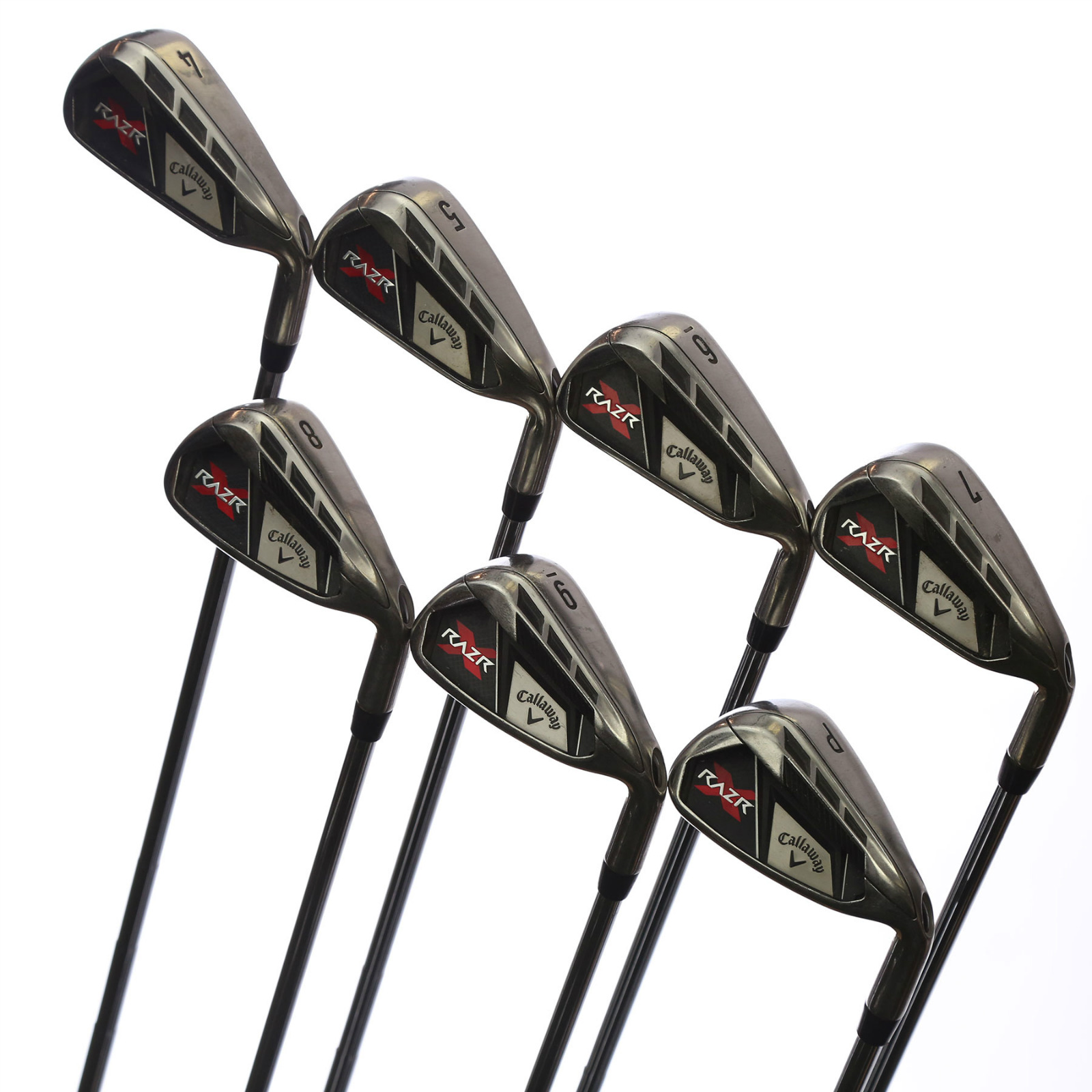 Callaway RAZR X 4PW Iron Set Uniflex Steel Right Hand Golf Clubs Stock