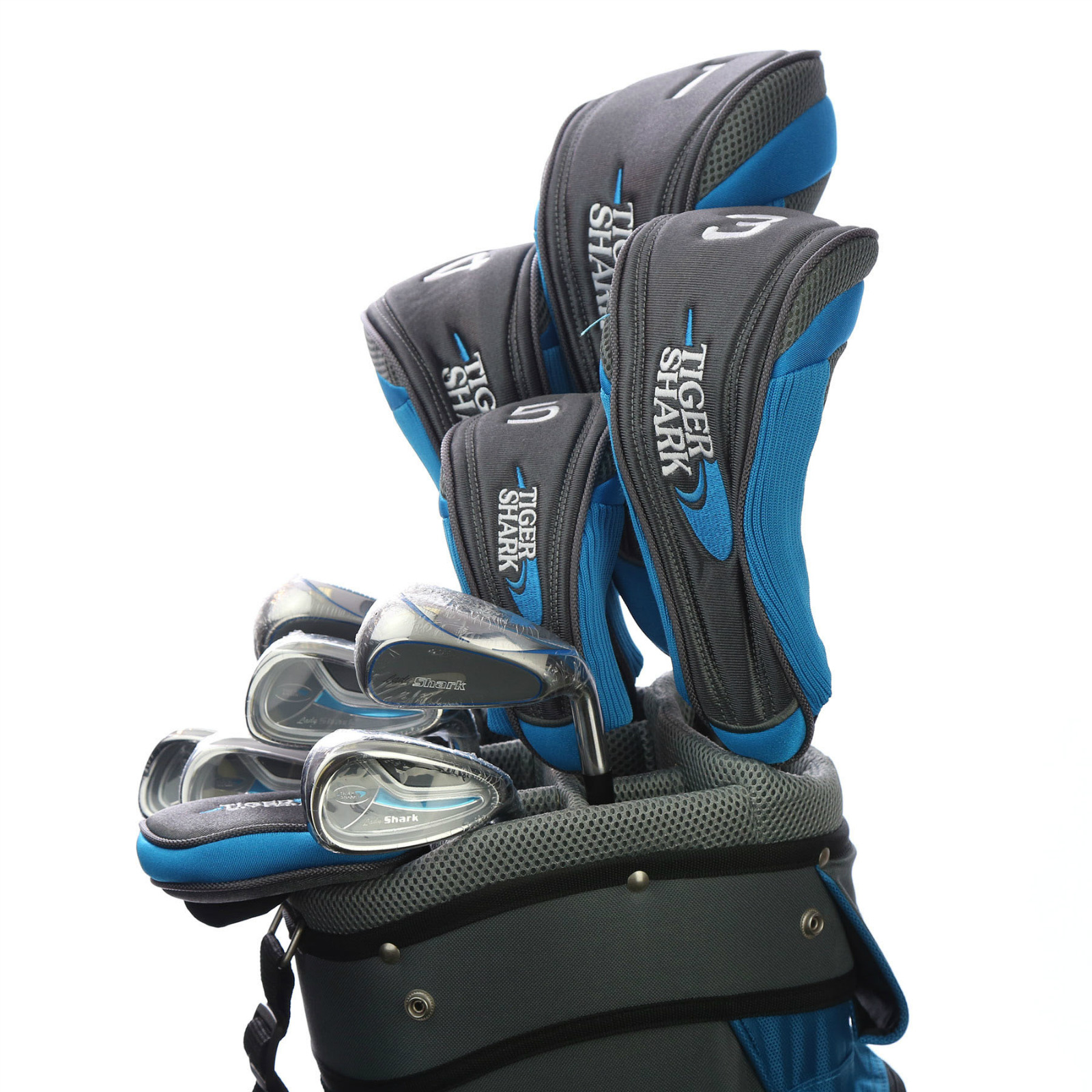 New Tiger Shark Women's Petite Complete Golf Set Blue Right Handed Graphite