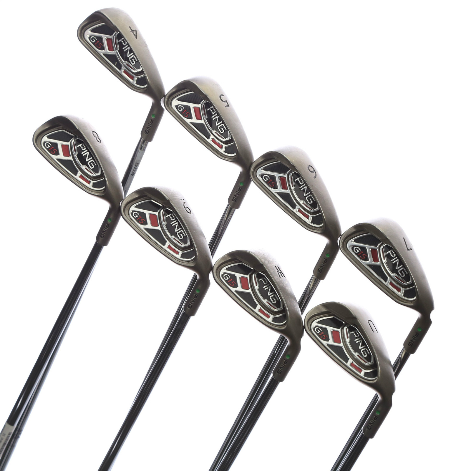 right-handed-ping-g15-4-pw-uw-iron-set-green-dot-senior-flex-golf-club