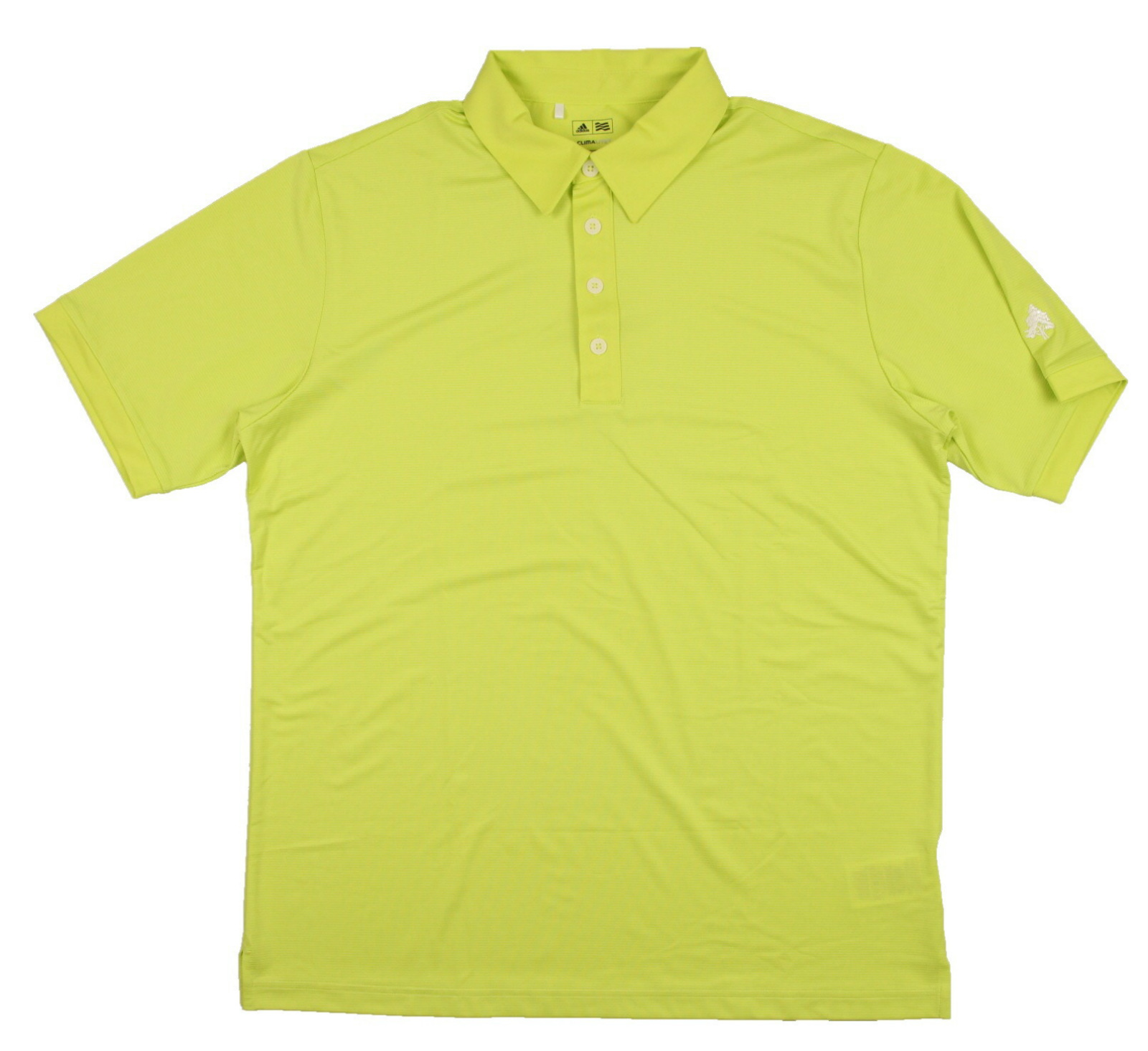 NEW MEN'S Adidas Performance Climalite Wicking Neon Stripe MD Golf Polo
