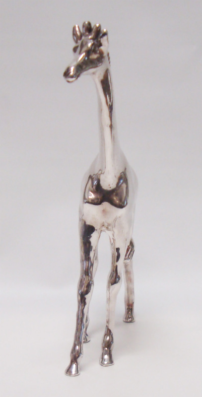 silver giraffe figurine