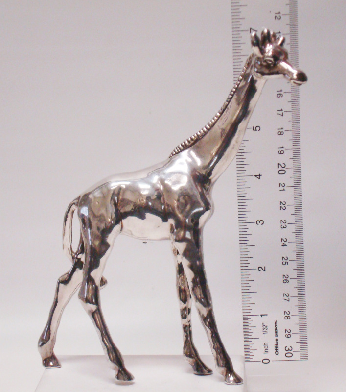 silver giraffe figurine