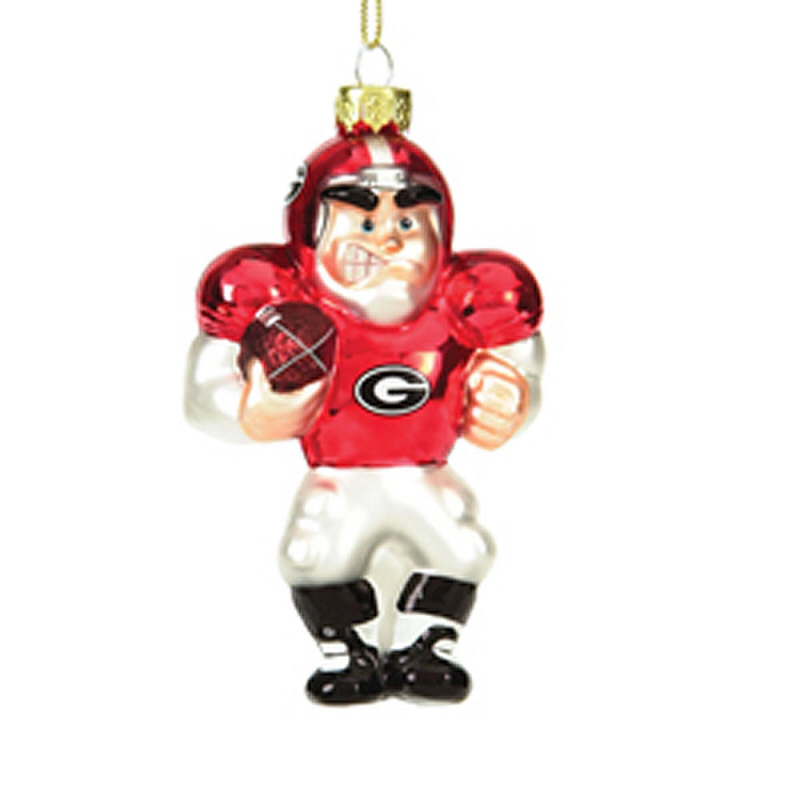 georgia bulldogs glass football player ncaa 6 5 quot christmas georgia bulldogs glass football player ncaa 6 5 quot christmas