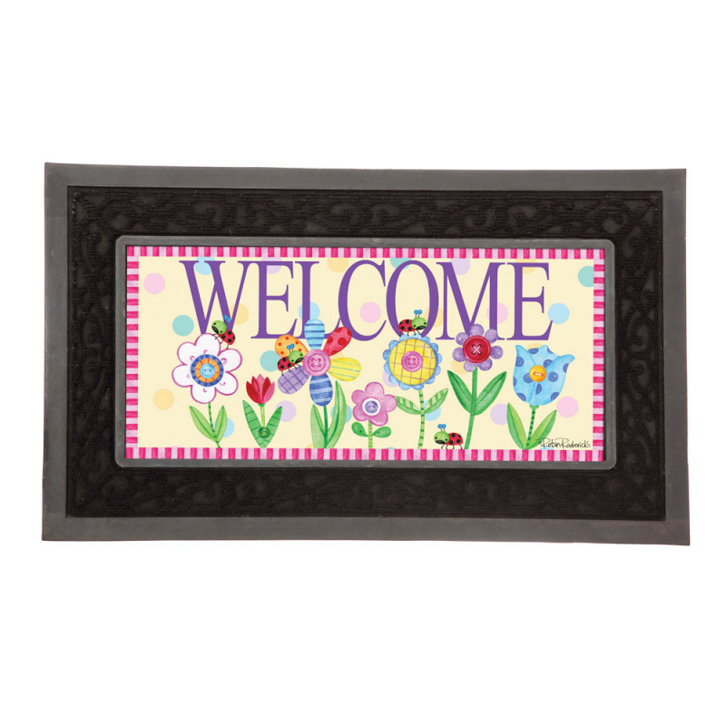 Doormat Inserts doormat insert poly burlap sassafras tray quot welcome quot garden Doormat Inserts doormat insert poly burlap sassafras tray quot welcome quot garden