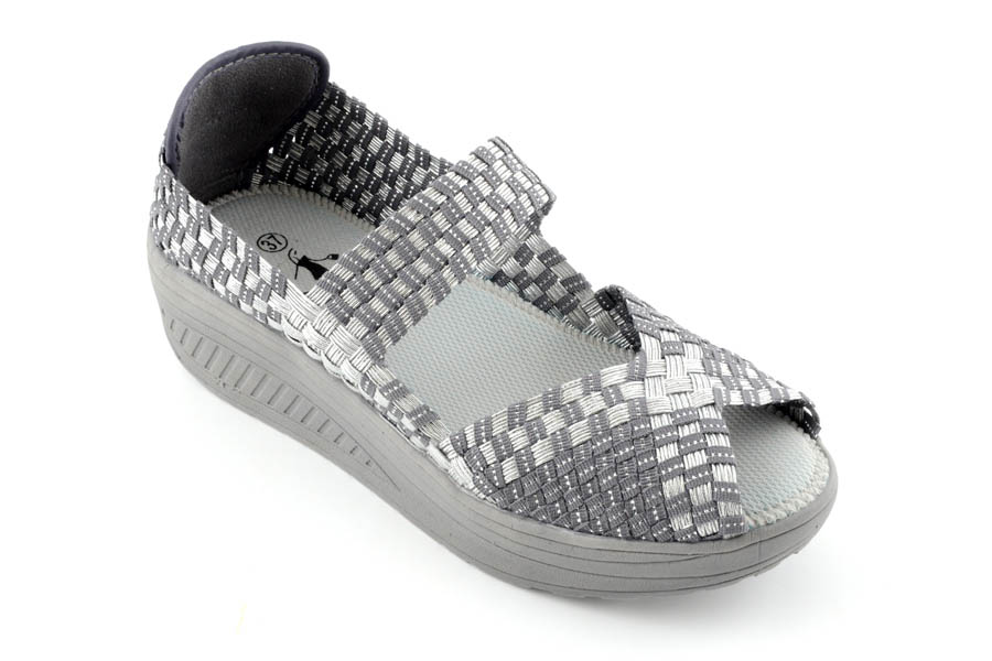 CORKYS Footwear Womans Comfort Shoes Beth in Silver & Grey Mesh eBay