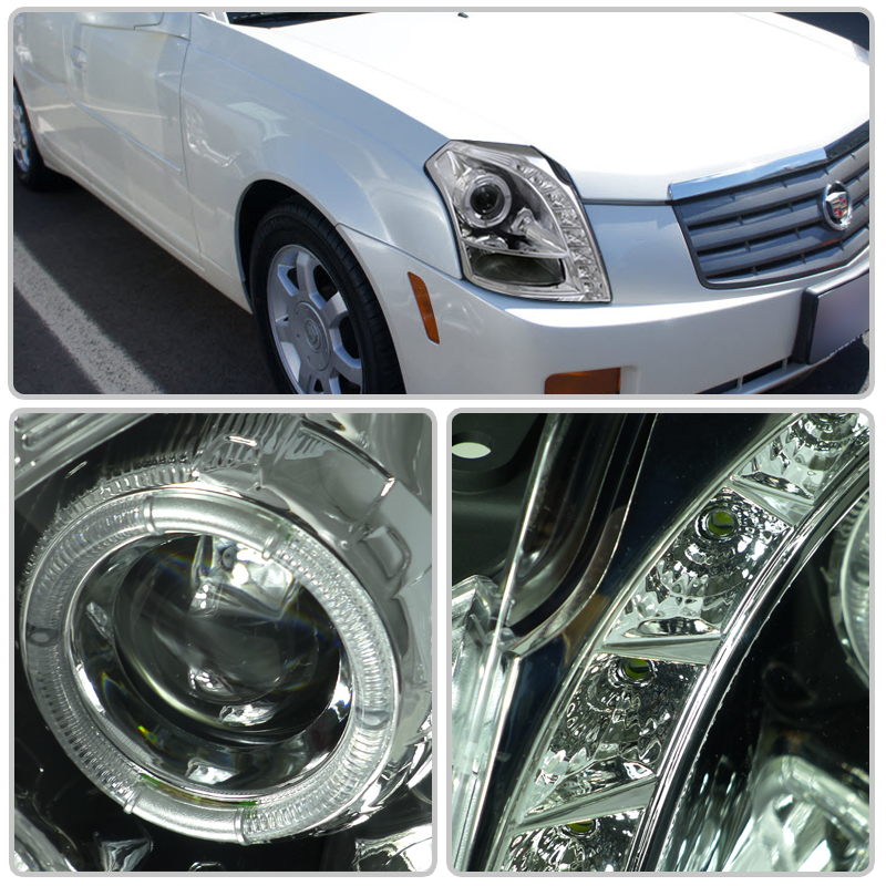 20032007 CADILLAC CTS Chrome "BRIGHTEST 16x LED+HALO" Projector