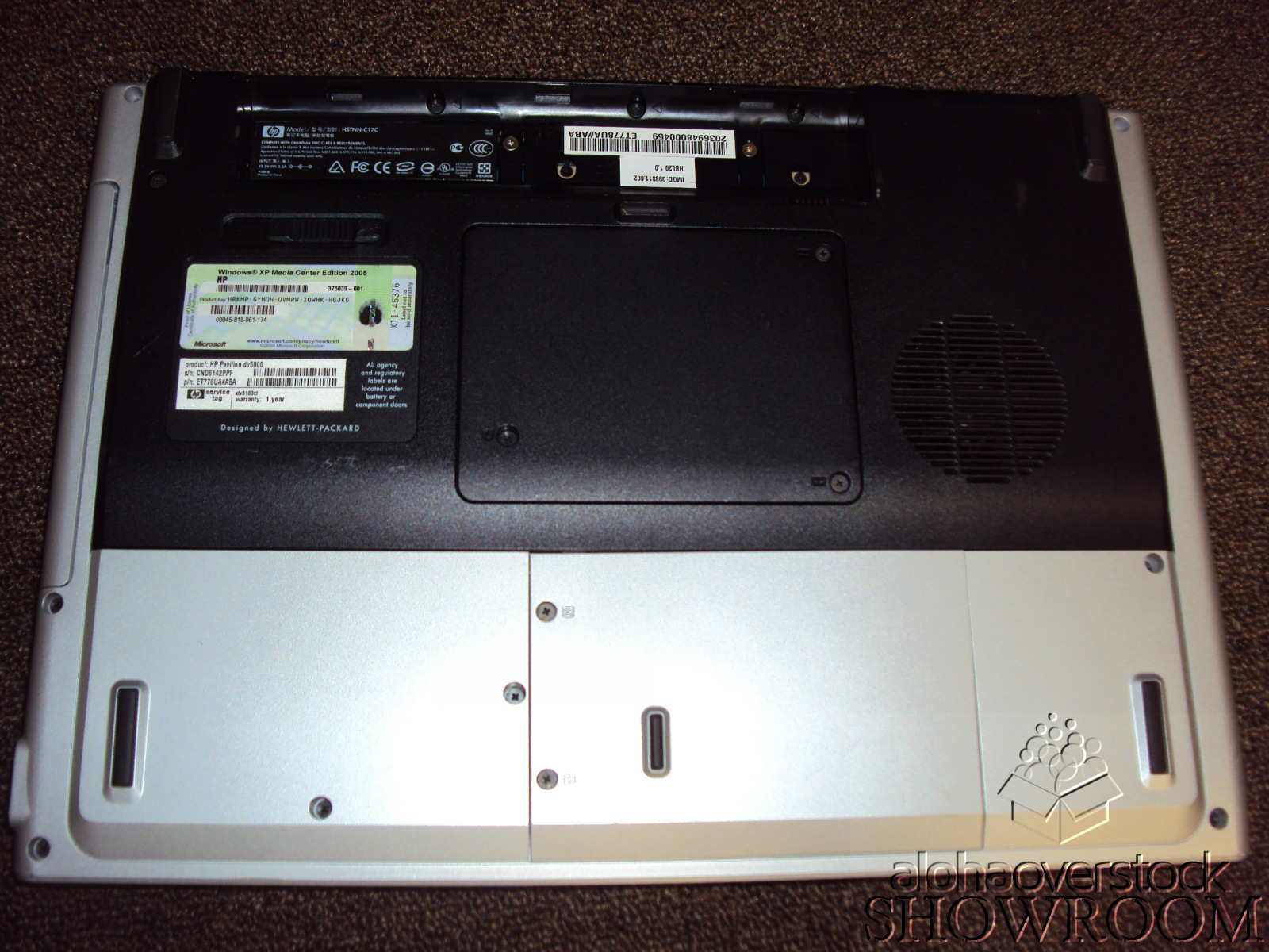 Used HP Pavilion DV5000 Laptop Windows XP Media Center Edition Intel