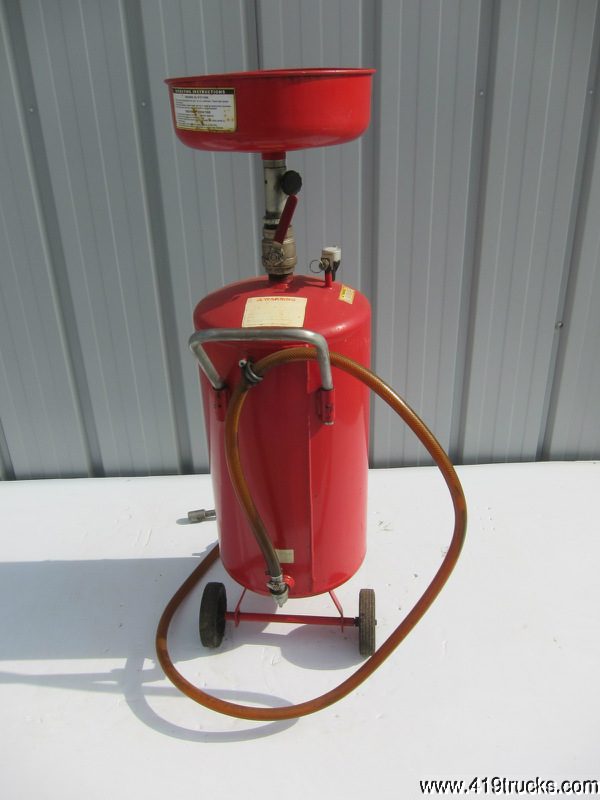 LINCOLN MODEL 3613 20 GALLON OIL DRAIN TANK Pressurized Evacuation