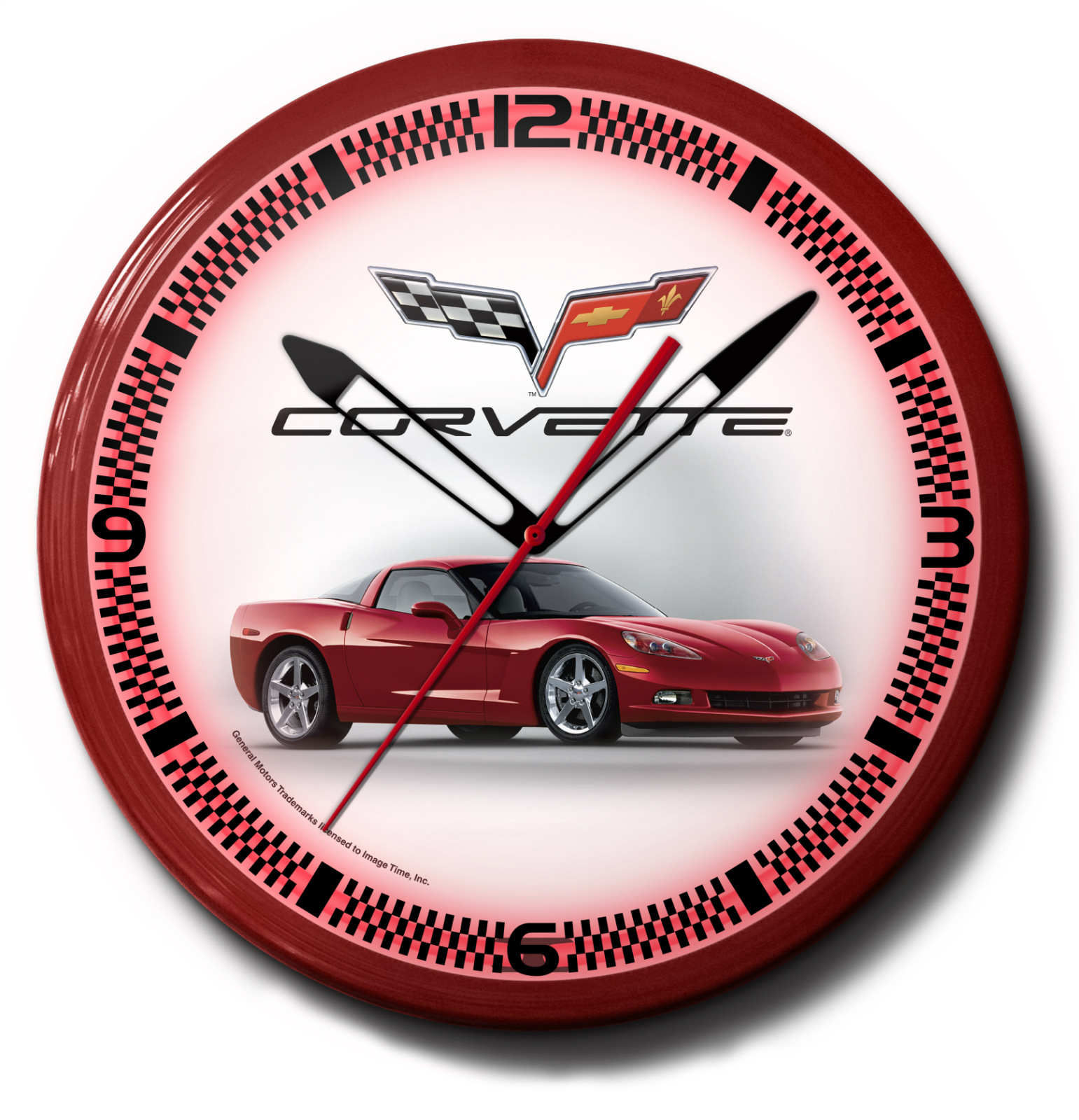 CORVETTE C6 RED Neon 20" Wall Clock Car Made in the USA 1 Year