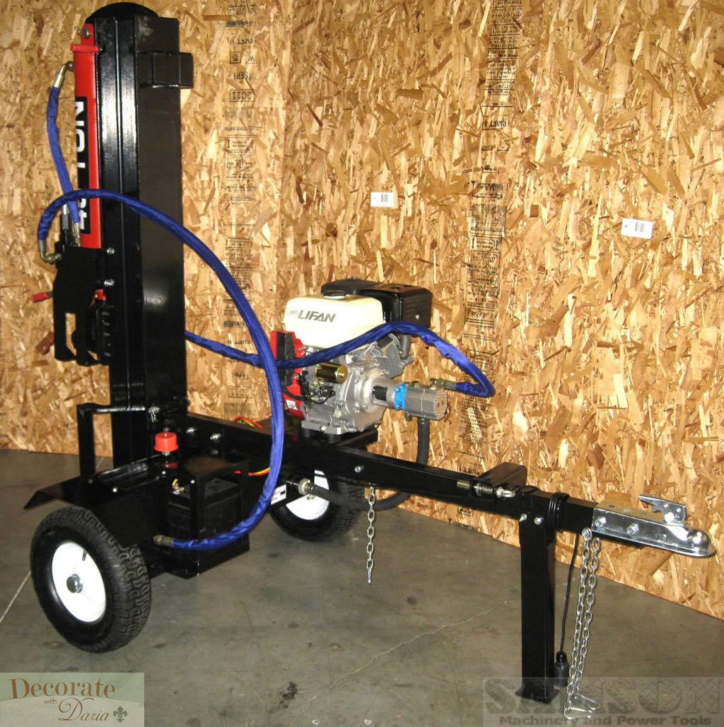 45 TON LOG WOOD SPLITTER 15HP GAS ENGINE HYDRAULIC Electric Start Tow