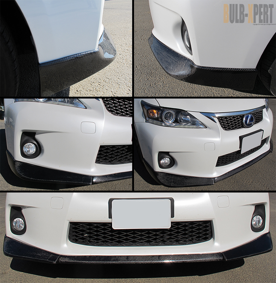 2011 2012 2013 LEXUS CT200H 3IN1 STYLE CARBON FIBER FRONT BUMPER LIP